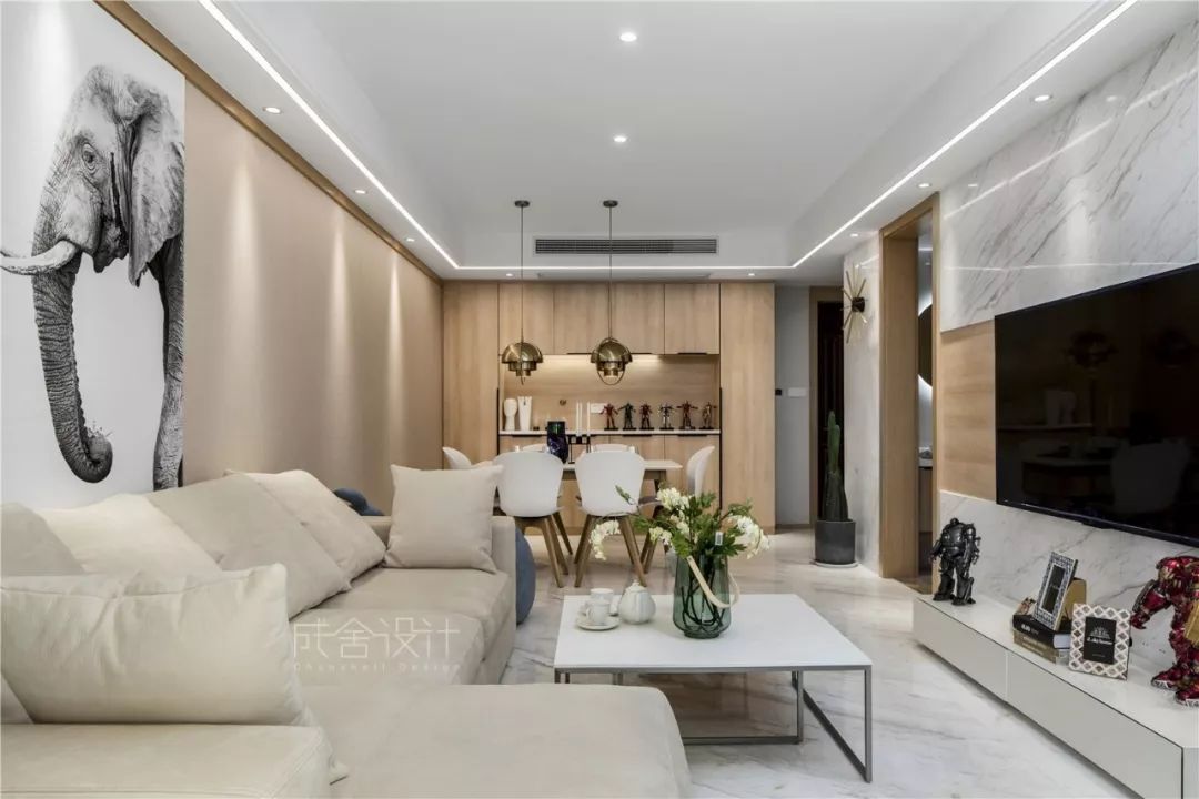 黑白灰搭配原木，灰而不冷的北歐之家，星河國(guó)際 90㎡